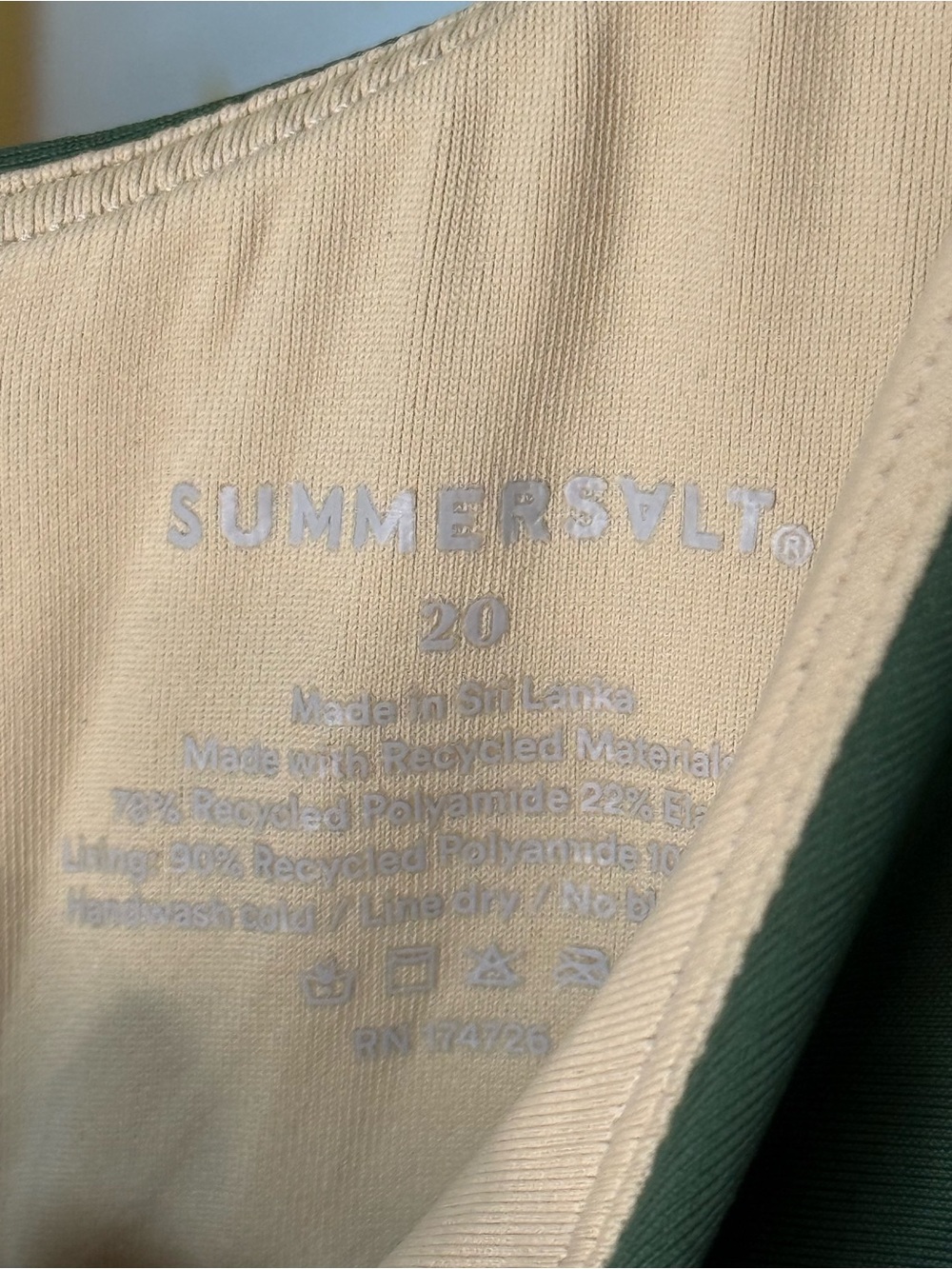 Summersalt Colorblock Swimsuit Women's Green and Black - Picture 3 of 3